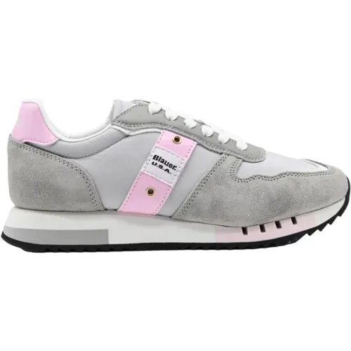 Rose Grey Pink Sneakers , female, Sizes: 4 UK, 3 UK, 6 UK, 5 UK - Blauer - Modalova