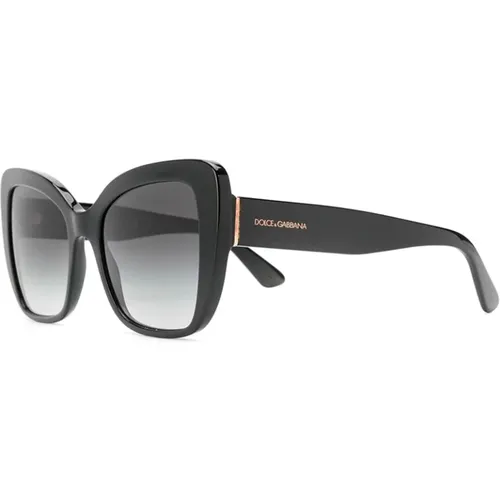 Schwarze Sonnenbrille mit Original-Etui , Damen, Größe: 54 MM - Dolce & Gabbana - Modalova
