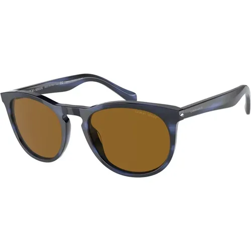 Striped /Brown Sunglasses AR 8155 - Giorgio Armani - Modalova