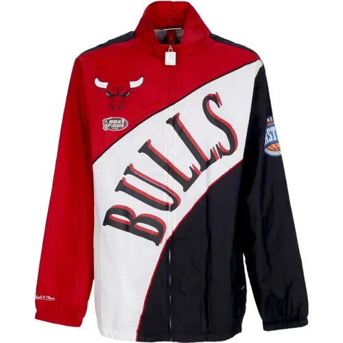 Chicago Bulls Windbreaker Jacke , Herren, Größe: S - Mitchell & Ness - Modalova