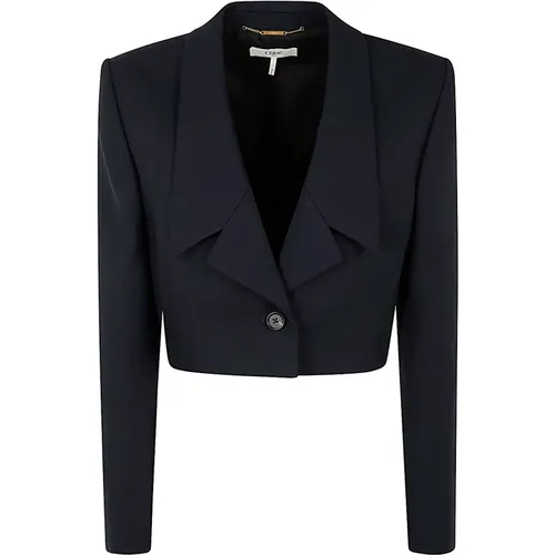 Wool Cropped Blazer , female, Sizes: S - Chloé - Modalova