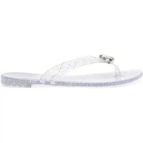 Silver Flip Flops , female, Sizes: 5 UK, 4 UK - Casadei - Modalova