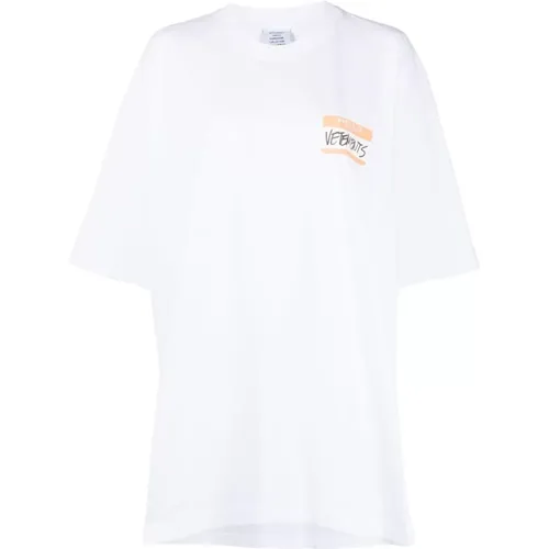 T-Shirts und Polos Weiß , Damen, Größe: XS - Vetements - Modalova