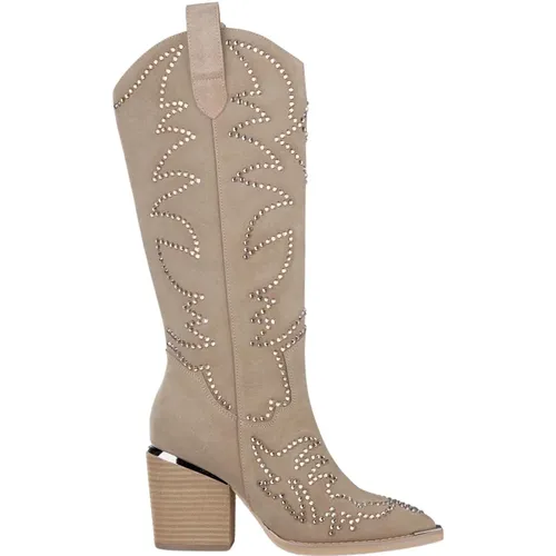 Glitter Cowboy Boot with Heel , female, Sizes: 5 UK, 6 UK, 8 UK, 4 UK - Alma en Pena - Modalova