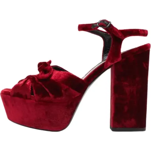 Pre-owned Samt sandals , Damen, Größe: 36 1/2 EU - Yves Saint Laurent Vintage - Modalova