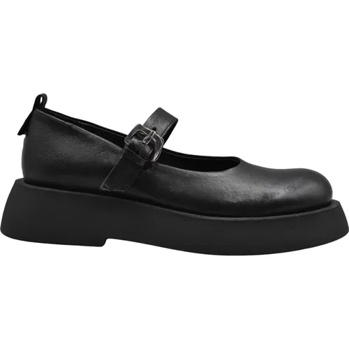 Schwarze Flache Schnürschuhe , Damen, Größe: 38 EU - Ernesto Dolani - Modalova