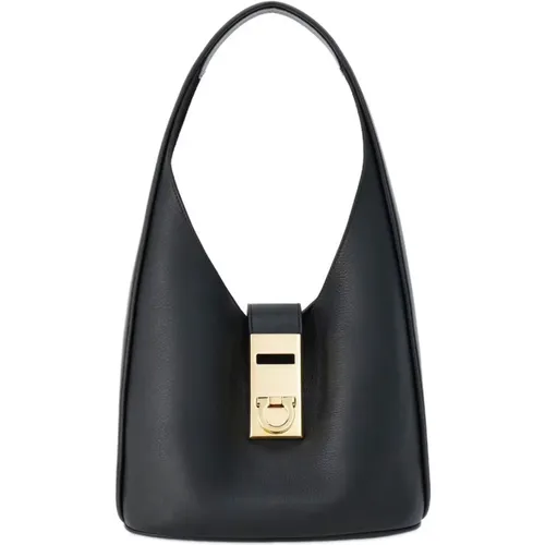Leather Gancini Buckle Bag , female, Sizes: ONE SIZE - Salvatore Ferragamo - Modalova