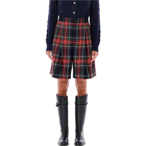 Women's Clothing Shorts Tartan Aw24 , female, Sizes: S - Ralph Lauren - Modalova