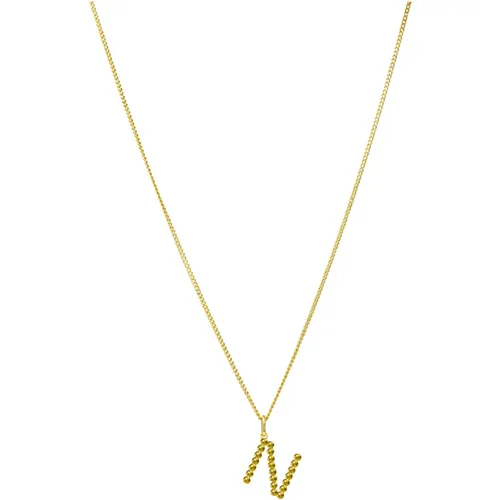 Bubble Letter Necklaces Gold , female, Sizes: ONE SIZE - Vedder & Vedder - Modalova