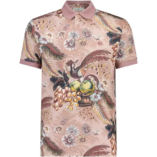 Polo Shirt mit Naturalem Print , Herren, Größe: XL - ETRO - Modalova