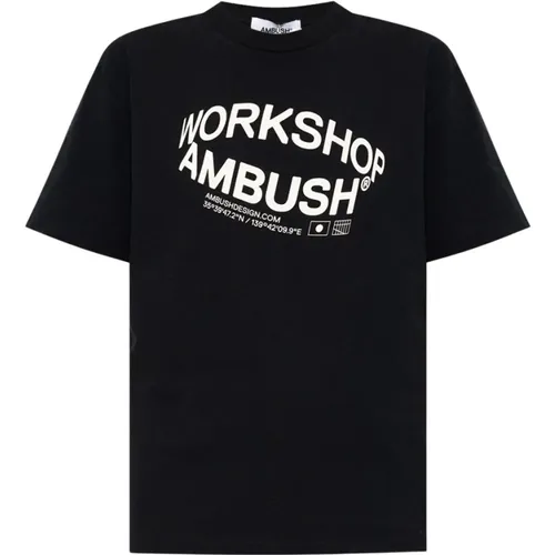 T-shirt with logo , Damen, Größe: L - Ambush - Modalova