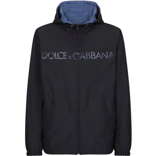 Dark Hooded Sweatshirt , male, Sizes: L - Dolce & Gabbana - Modalova