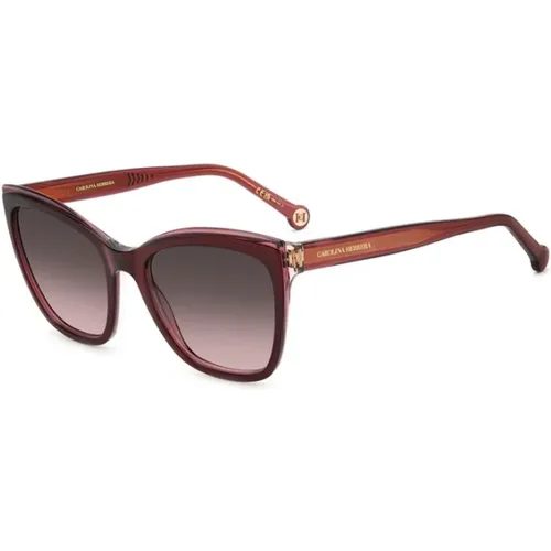 Burgundrote Sonnenbrille für Frauen,Burgundy Sonnenbrille für Frauen - Carolina Herrera - Modalova