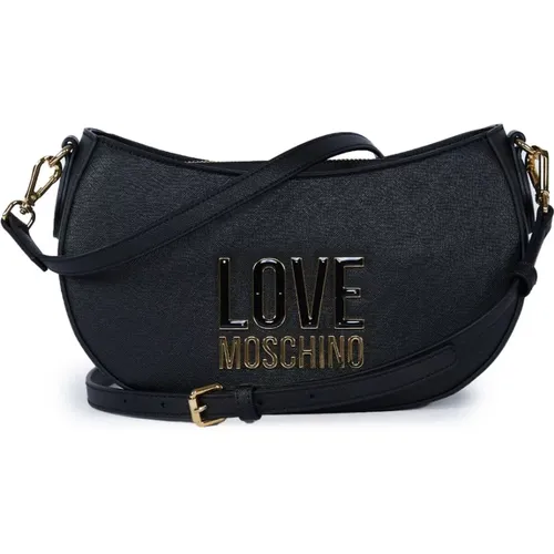Mezzaluna Eco-Leather Crossbody Bag , female, Sizes: ONE SIZE - Love Moschino - Modalova