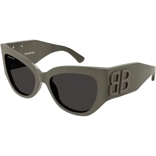 Grey Sunglasses Bb0322S 004 , female, Sizes: 55 MM - Balenciaga - Modalova