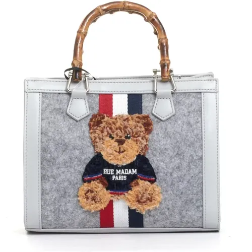 Graue Teddy Mini Tote Tasche - Rue Madam - Modalova