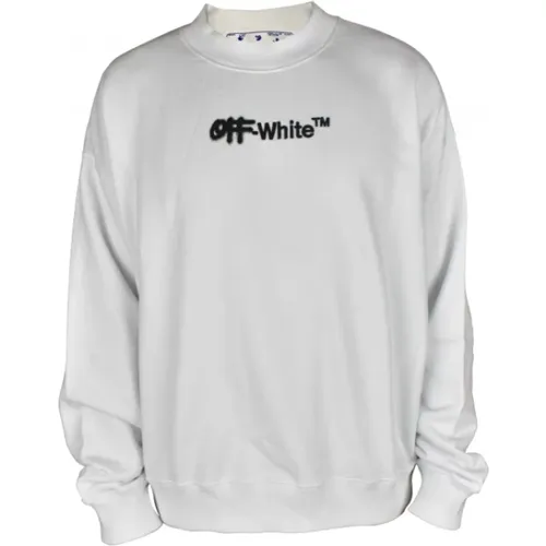 Off , Weißes Logo Sweatshirt , Herren, Größe: S - Off White - Modalova