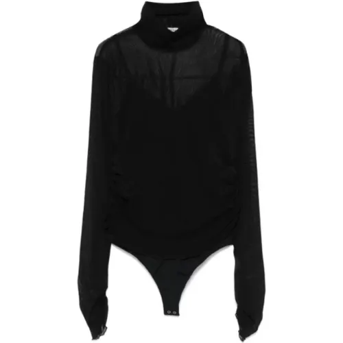 Mesh High Neck Long Sleeve Body - Simkhai - Modalova