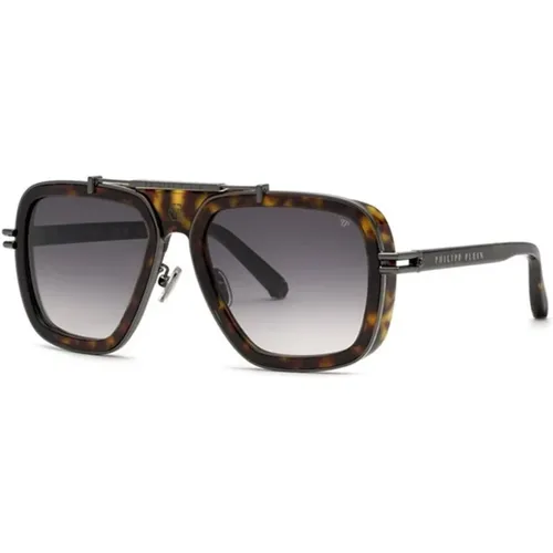 Spp109M Sunglasses - Shiny Dark Havana/Smoke Gradient , female, Sizes: 57 MM - Philipp Plein - Modalova