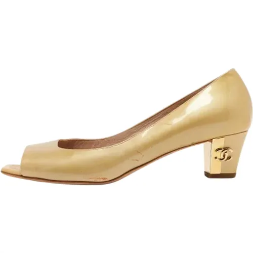 Pre-owned Leather heels , female, Sizes: 6 1/2 UK - Chanel Vintage - Modalova