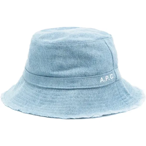 Cotton Denim Bucket Hat , male, Sizes: 58 CM - A.p.c. - Modalova