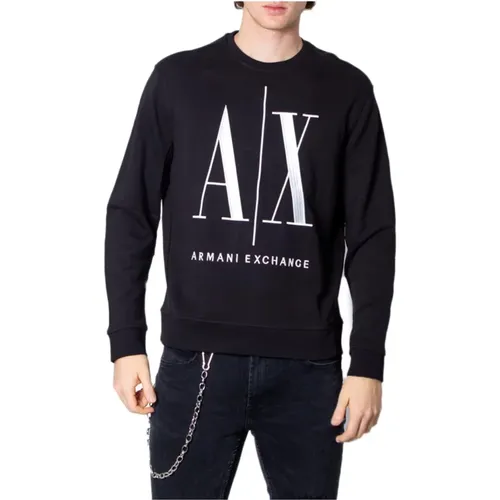 Herren Schwarzer Sweatshirt , Herren, Größe: XL - Armani Exchange - Modalova