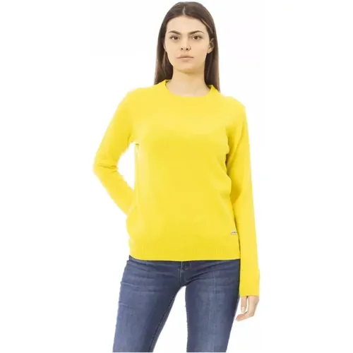 Luxuriöser Woll-Kaschmir-Gelber Pullover - Baldinini - Modalova