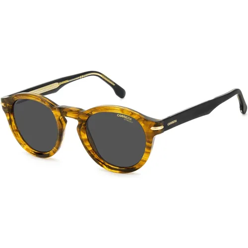 Braun Horn/Grau Sonnenbrille , unisex, Größe: 48 MM - Carrera - Modalova