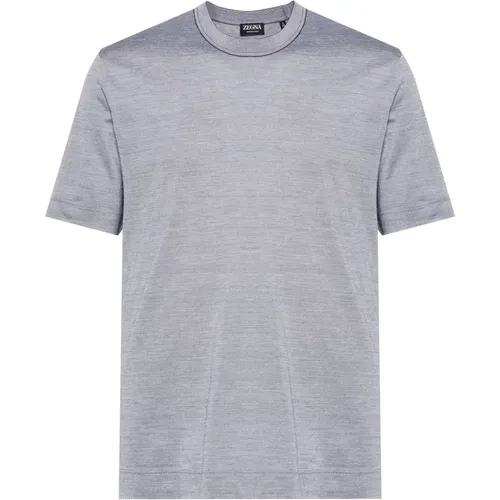 Cotton Silk T-shirt , male, Sizes: L, S, M, XL, 2XL, 5XL, 4XL - Ermenegildo Zegna - Modalova