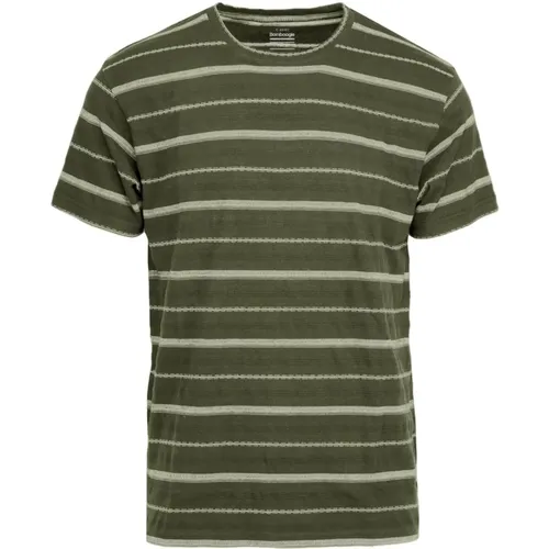 Striped Jacquard T-Shirt , male, Sizes: M, 3XL, S, L, XL, 2XL - BomBoogie - Modalova