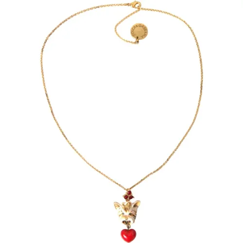 Gold Herz Anhänger Charm Halskette - Dolce & Gabbana - Modalova