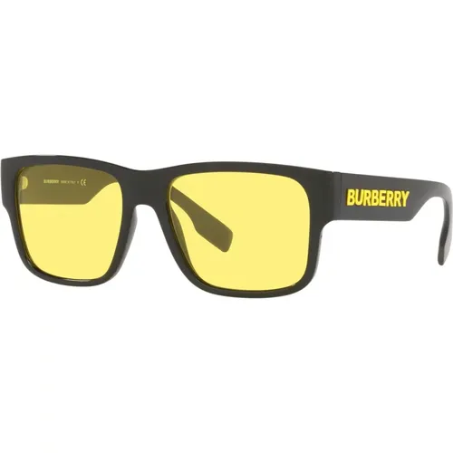 Black/Yellow Sunglasses Knight BE 4358 , male, Sizes: 57 MM - Burberry - Modalova