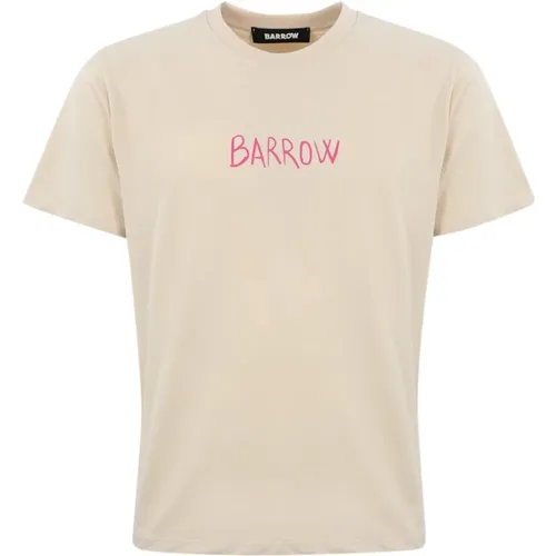 Teddy Sketch Oversized Cotton T-shirt , male, Sizes: XS - Barrow - Modalova