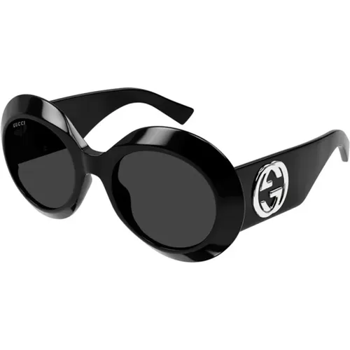 Schwarz Graue Sonnenbrille Gg1647S 007 , Damen, Größe: 51 MM - Gucci - Modalova