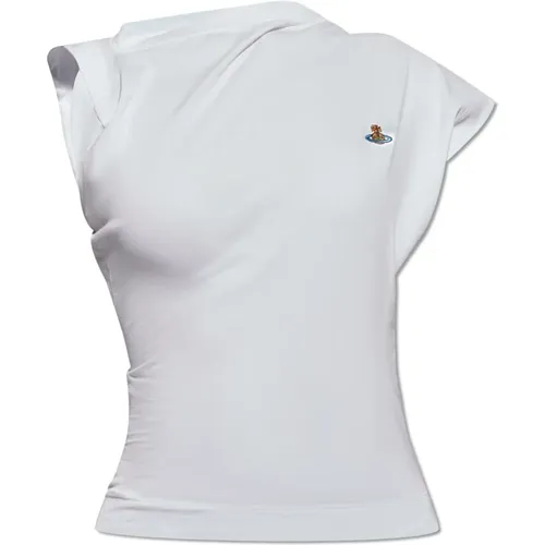 Hebo asymmetrical T-shirt , female, Sizes: L, M - Vivienne Westwood - Modalova