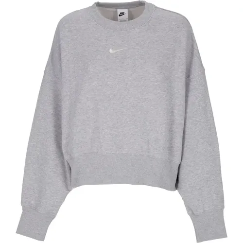 Cropped Crewneck Sweatshirt Phoenix Fleece , female, Sizes: L, M - Nike - Modalova