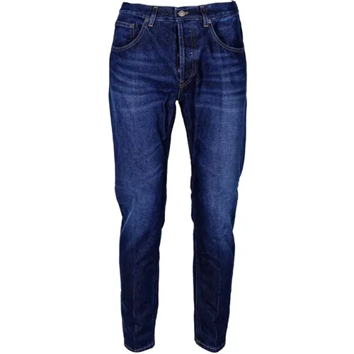 Herren Denim Karotte Slim Knöchellange Jeans , Herren, Größe: W30 - Dondup - Modalova