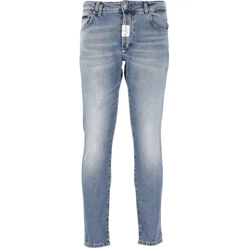 Cotton Jeans with Logo Patch , male, Sizes: W31 - Philipp Plein - Modalova