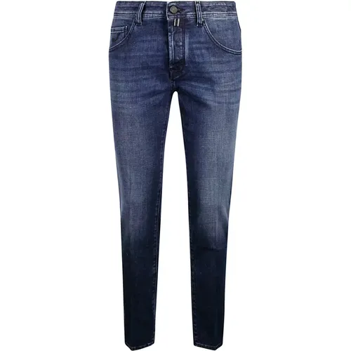 Nick Super Slim Jeans with Embroidered Logo , male, Sizes: W34, W36, W32, W33, W30, W31 - Jacob Cohën - Modalova
