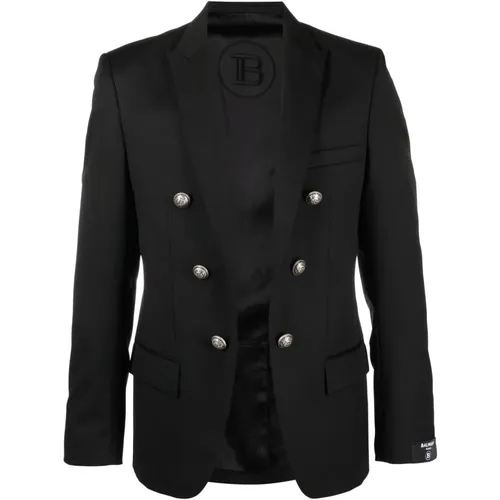 Wool Blazer Tailoring Fit , male, Sizes: L - Balmain - Modalova