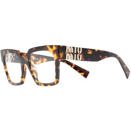 Braun/Havanna Optische Brille, vielseitig und stilvoll,Braun/Havanna Optische Brille - Miu Miu - Modalova