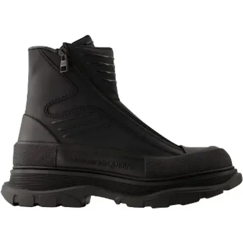Leather boots , female, Sizes: 11 UK, 9 UK, 8 UK, 10 UK, 6 UK, 7 UK - alexander mcqueen - Modalova