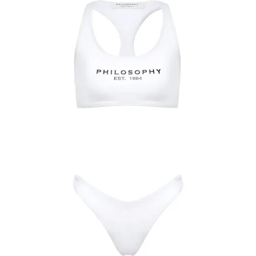 Weißer Sea Kleidung Bikini mit bedrucktem Oberteil , Damen, Größe: S - Philosophy di Lorenzo Serafini - Modalova