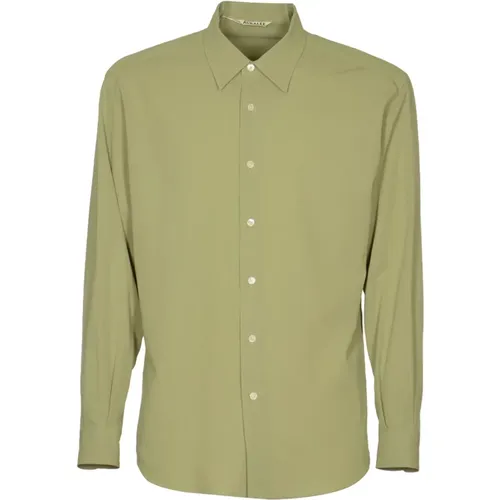 Cotton Silk Viyella Shirt , male, Sizes: L, XL, 2XL - Auralee - Modalova