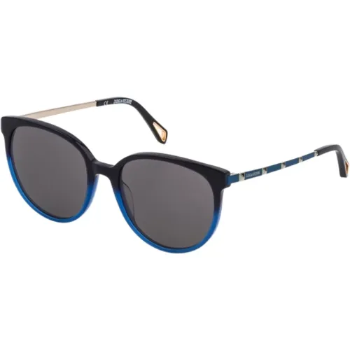 Blaue Damen Sonnenbrille Azetat Metall - Zadig & Voltaire - Modalova