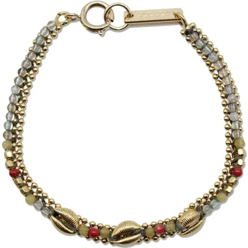 Armband mit bunten Perlen und Muscheldetails , Damen, Größe: ONE Size - Isabel marant - Modalova