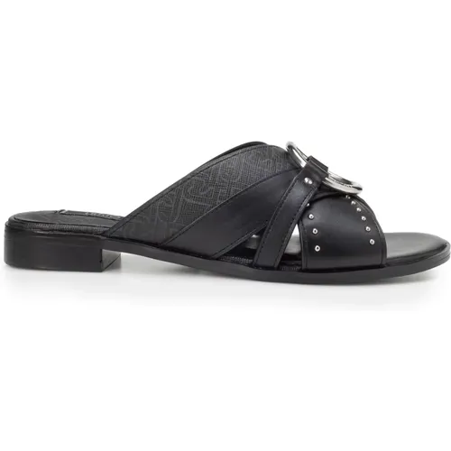 Leather Studded Sliders , female, Sizes: 6 UK - Liu Jo - Modalova