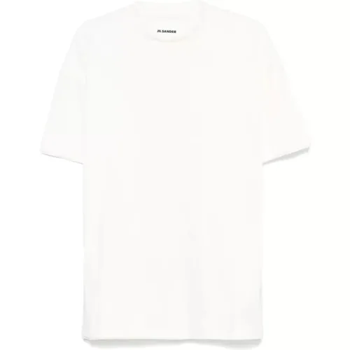 Schichtiger Baumwoll Weißes T-shirt , Herren, Größe: 2XL - Jil Sander - Modalova