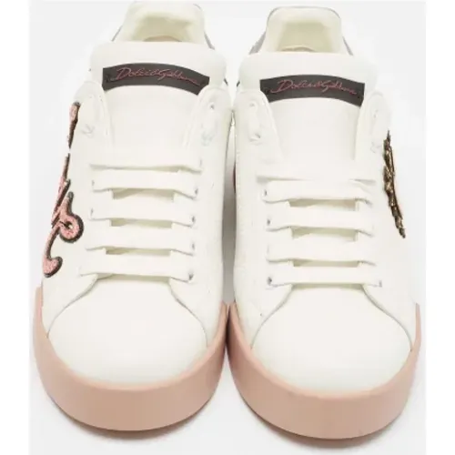 Pre-owned Leather sneakers , female, Sizes: 6 UK - Dolce & Gabbana Pre-owned - Modalova