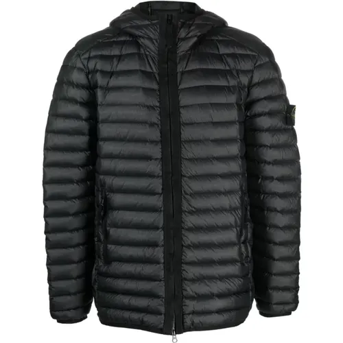 Packable Coats with Hood and Hidden Zip , male, Sizes: S - Stone Island - Modalova